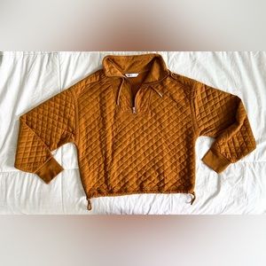 DSG Women’s 1/4 Zip Mock Neck Quilted Sweatshirt